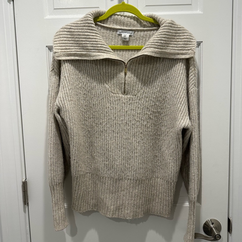 Cupcakes and Cashmere quarter zip sweater